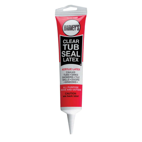 Harvey 032006 Siliconized Acrylic Caulk, 5.5 oz Tube, Clear