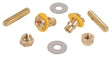 Solid Brass Set Fast Self-Adjusting Closet Bolts (Pair), 5/16" Diameter x 2-1/4" Length