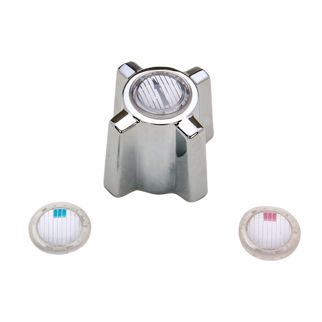 PlumbMaster Approved 97622 Hot/Cold Button Cross Handle Assembly Diverter (Pair) For 102 & 109 Starflo Series Bath Fixture