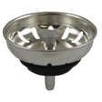 PlumbMaster Approved 51088 Chrome Plated Stainless Steel Premium Basket Strainer with Ball-Lock Post