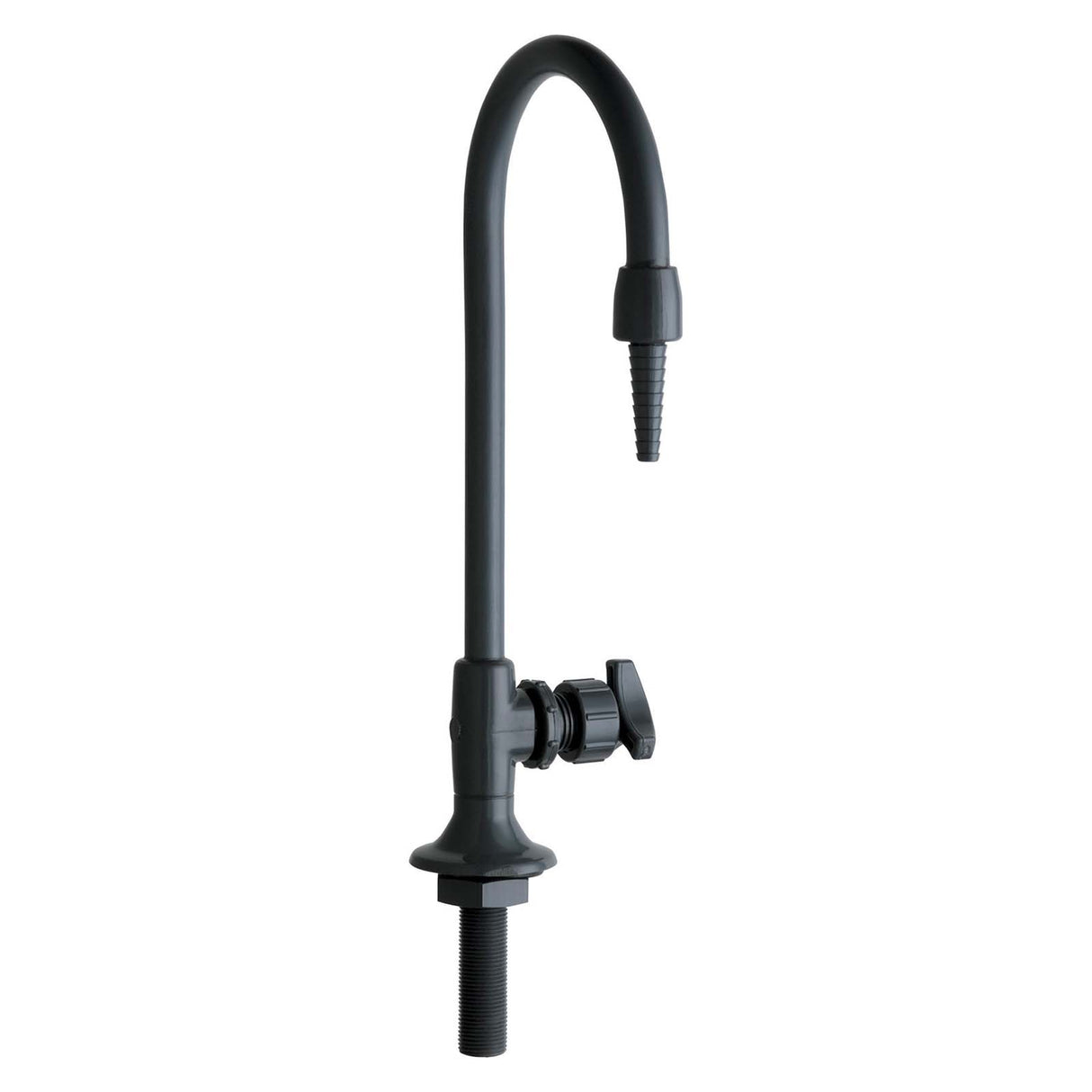 Chicago Faucets 869-BPVC Deck Mount Single Service Distilled Water Laboratory Faucet, Gooseneck Spout, Cross Handle