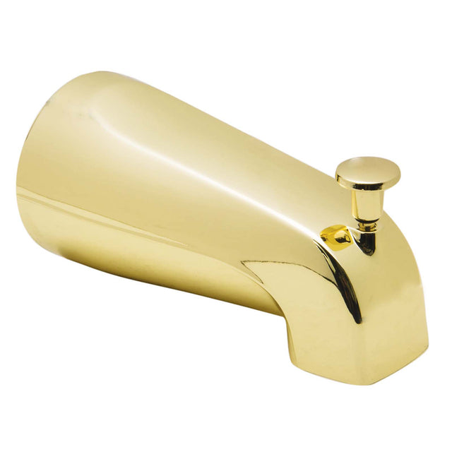 PlumbMaster Approved 25218 Bath Tub Spout, 1/2" Slip, Polished Brass
