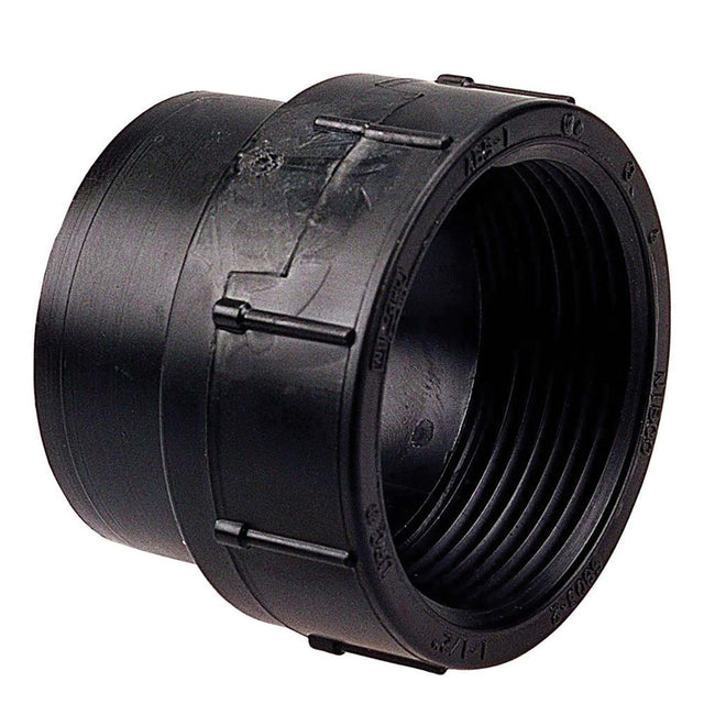 NIBCO I026250 3 x 3" Spigot x FIPT SCH 40 DWV Cleanout Adapter ABS Black