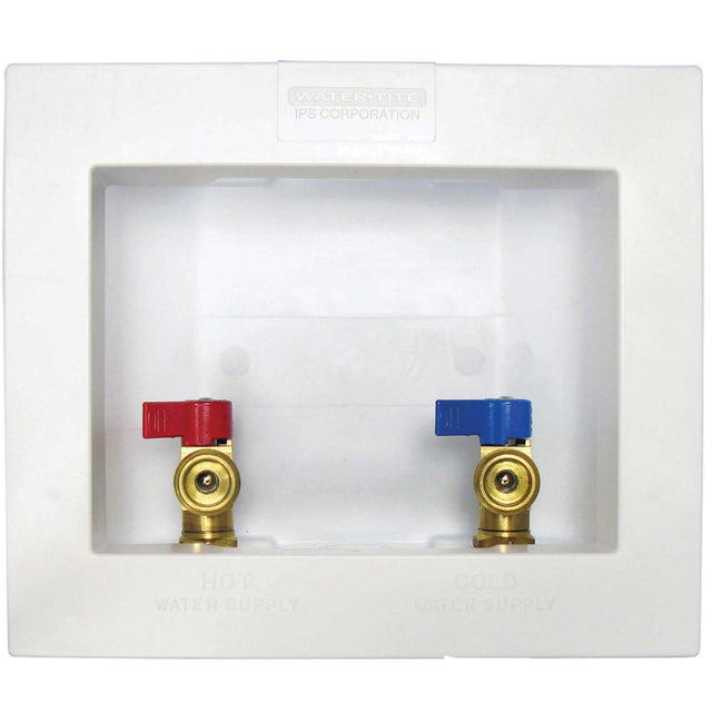 WashMach Box & 1/4 Turn Val 1/2" Pex Crimp Connection